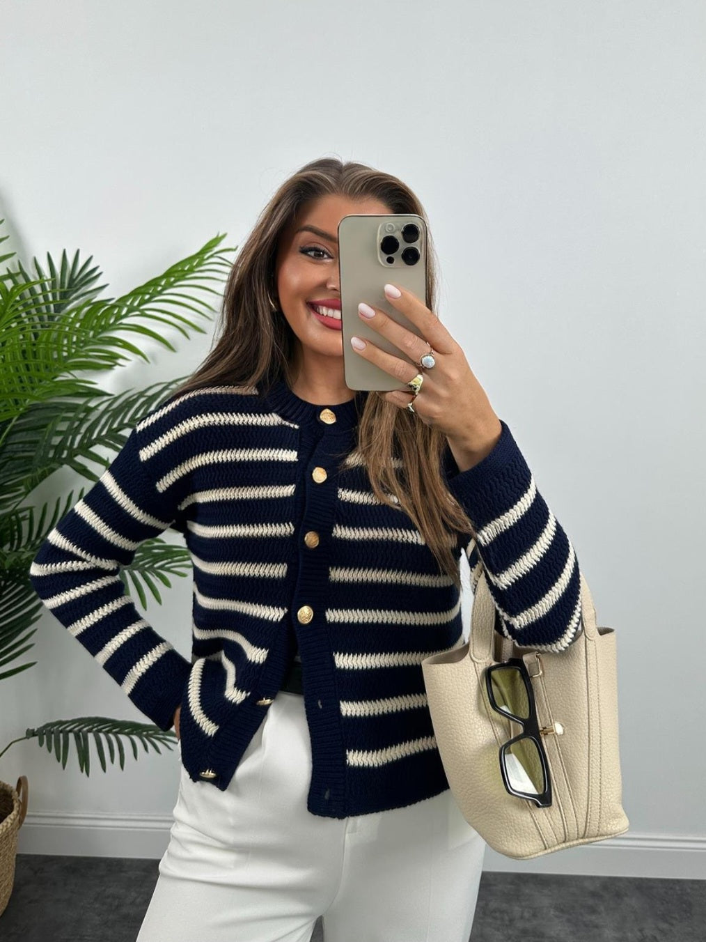 Striped knit Cardigan