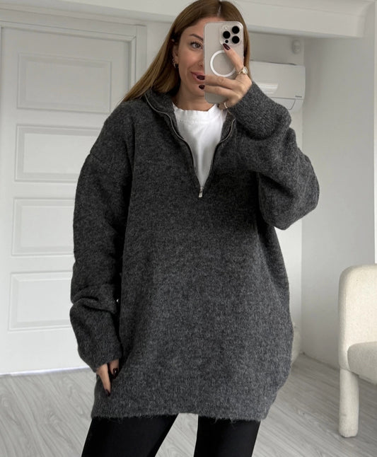 Half Zipper Wool jumper