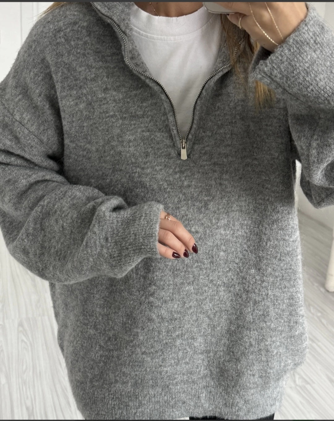 Half Zipper wool jumper