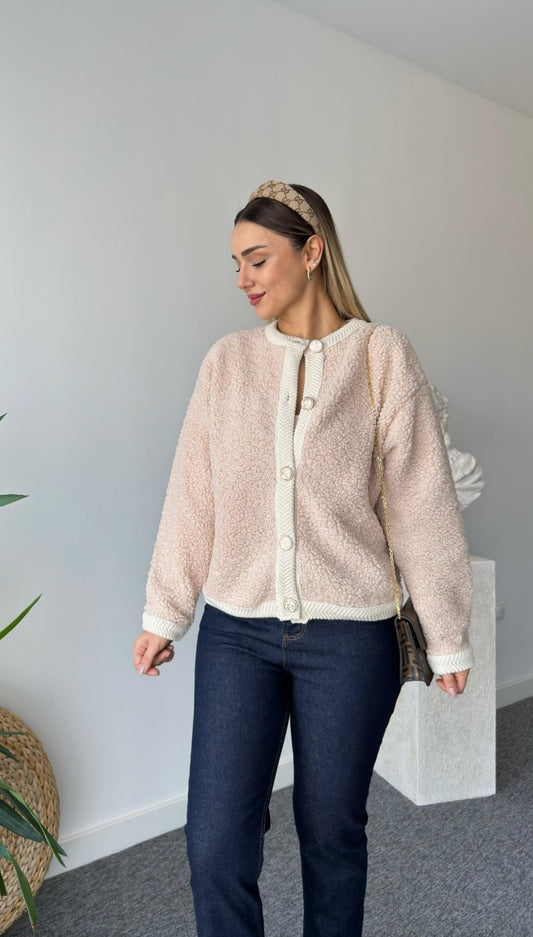 Sherpa fabric Cardigan