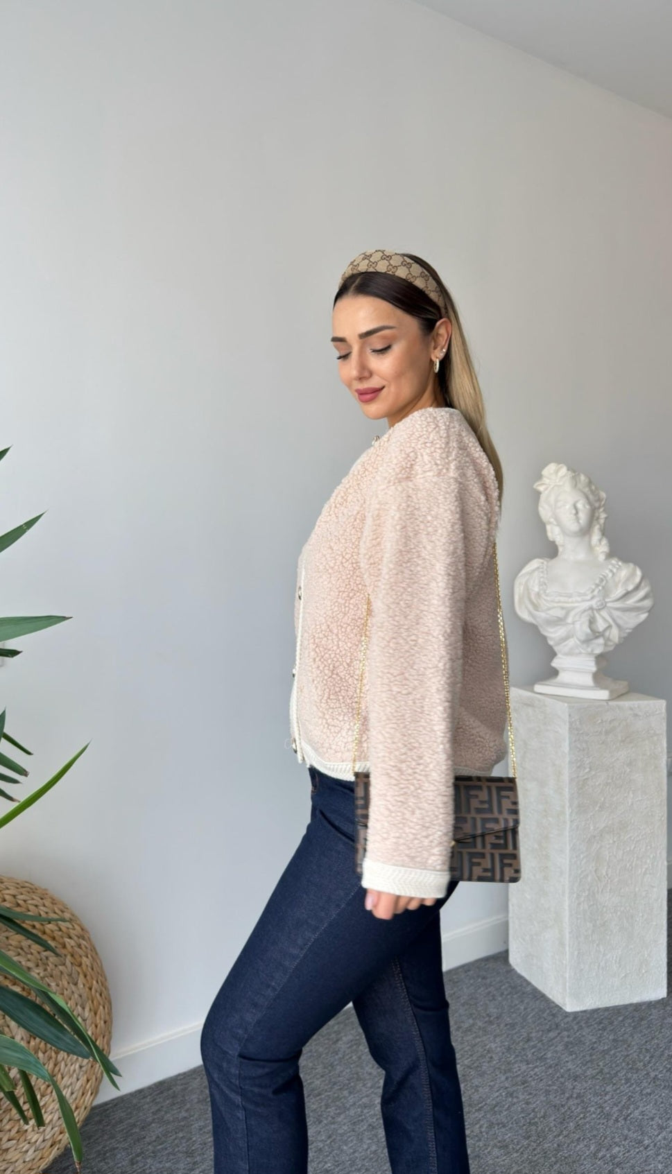 Sherpa fabric Cardigan