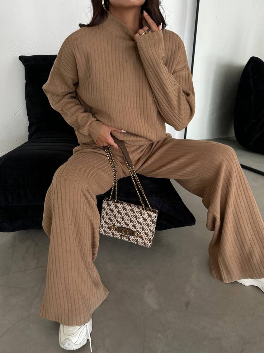 Striped knitted co-ord set