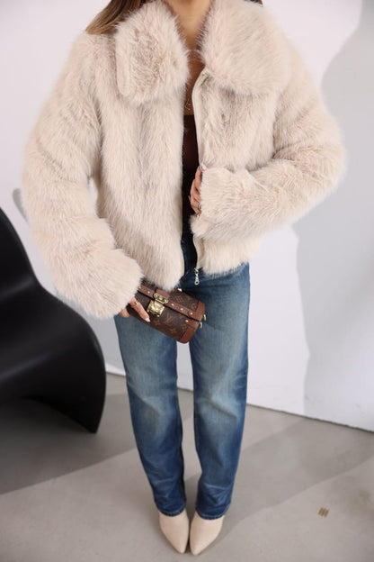 Faux Mink Fur Jacket