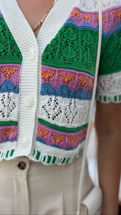 Crochet short sleeve Cardigan