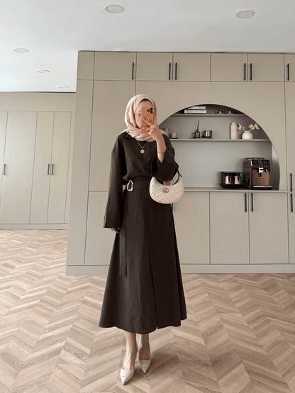 Ashley Modal Skirt Set Anthracite