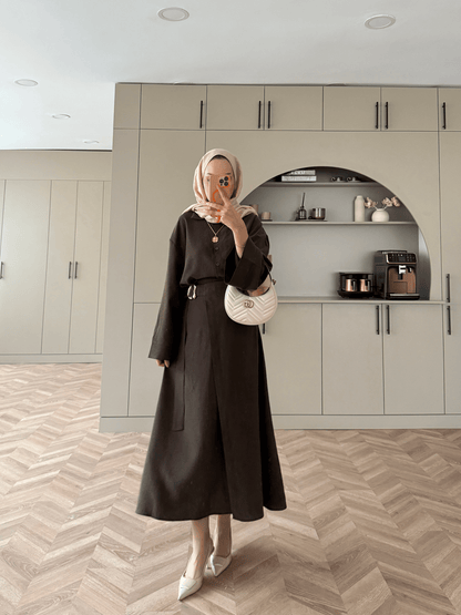 Ashley Modal Skirt Set Anthracite