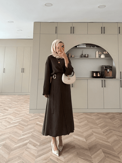 Ashley Modal Skirt Set Anthracite