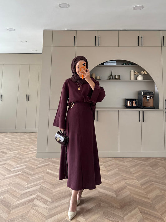 Ashley Modal Skirt Set Anthracite