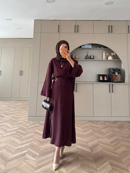 Ashley Modal Skirt Set Anthracite