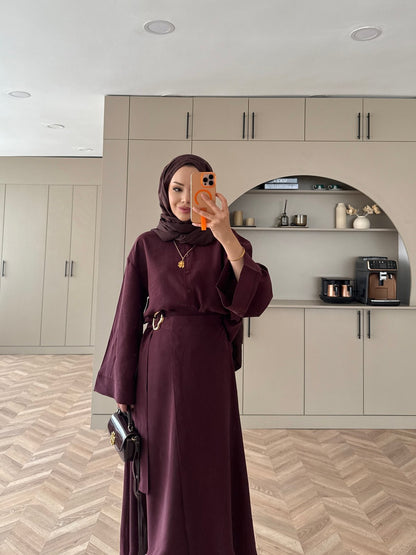 Ashley Modal Skirt Set Anthracite