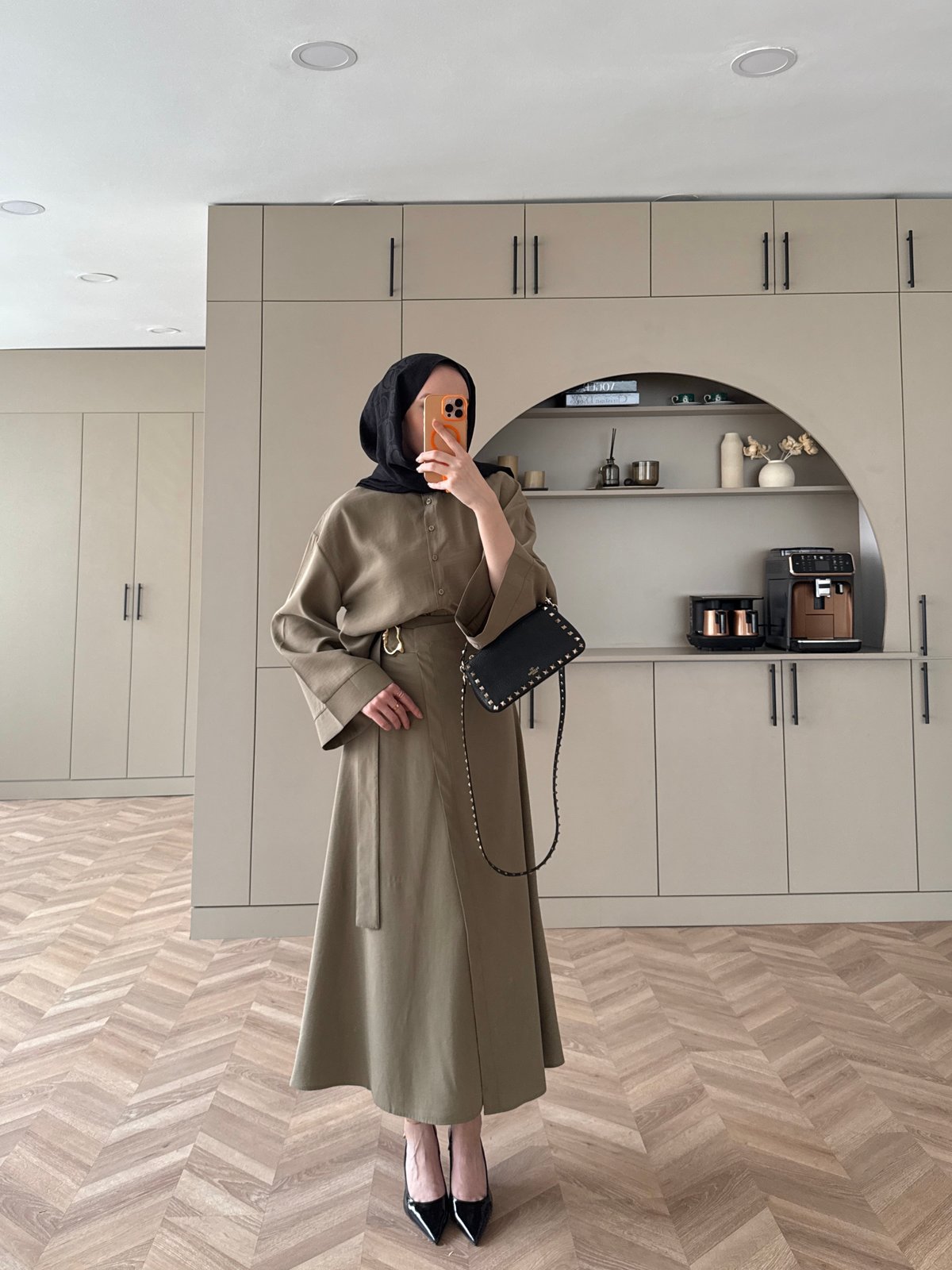 Ashley Modal Skirt Set Anthracite