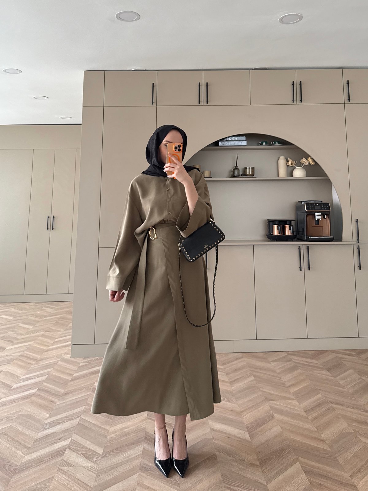 Ashley Modal Skirt Set Anthracite