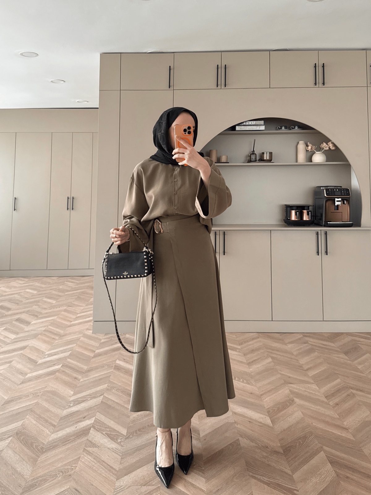 Ashley Modal Skirt Set Anthracite