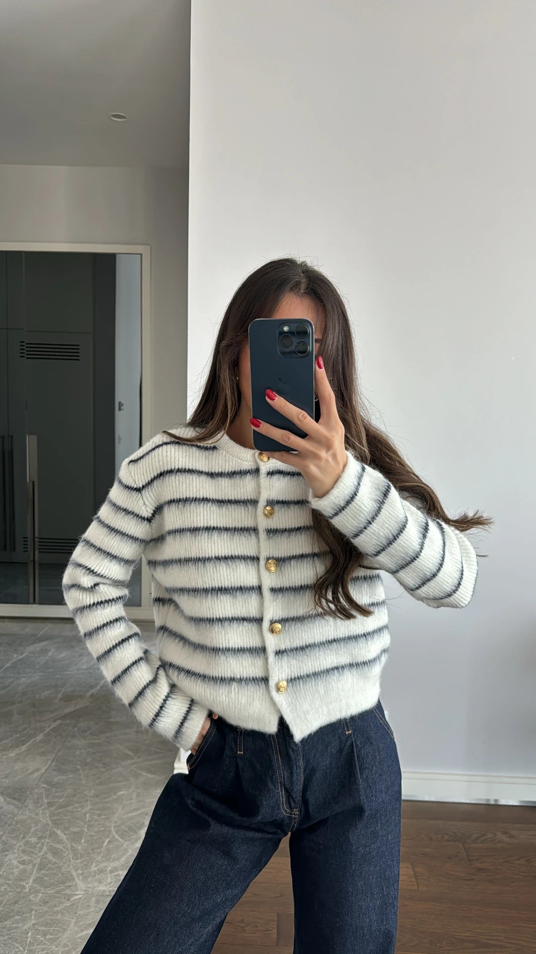 Striped mohair Cardigan