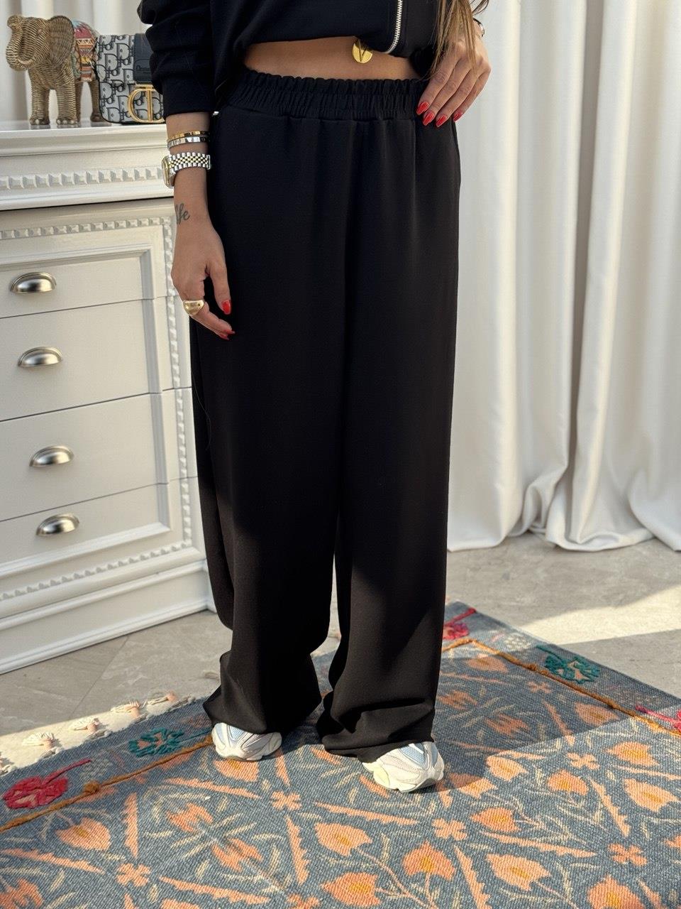 Oysho fabric black Suit with Waist Gathering Detail