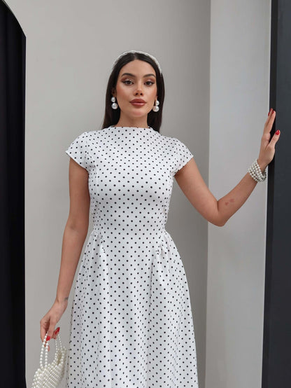 Polka Dots Dress with Belt