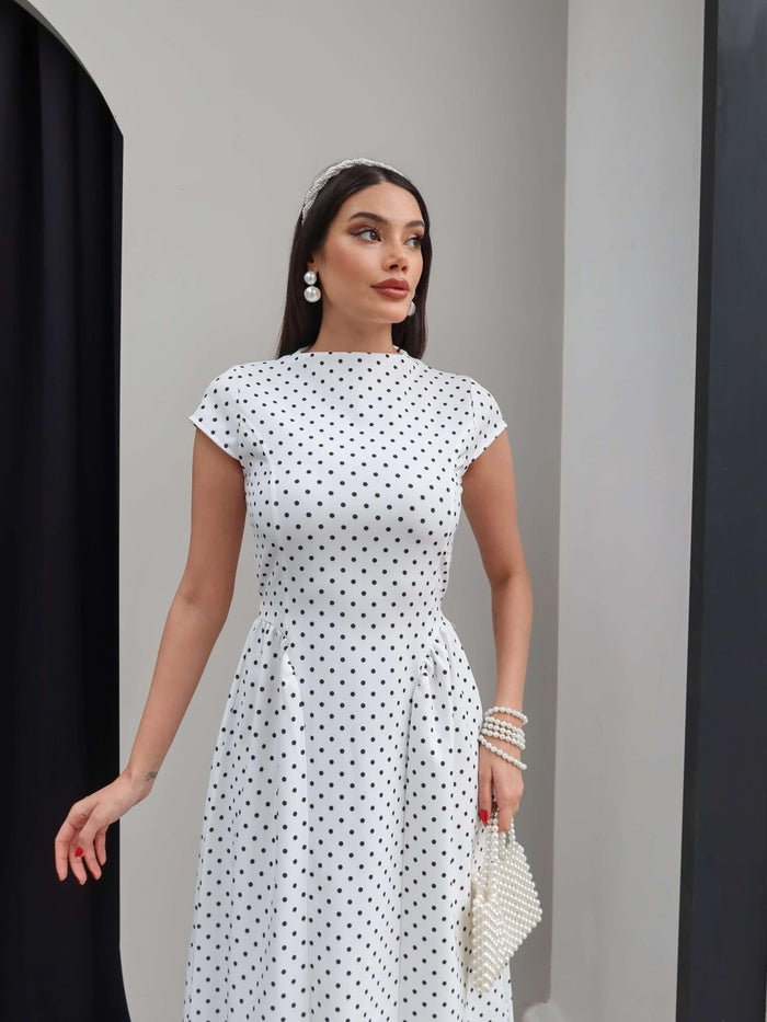 Polka Dots Dress with Belt