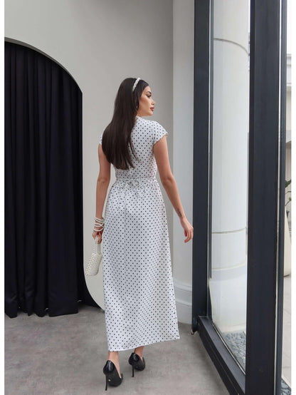 Polka Dots Dress with Belt