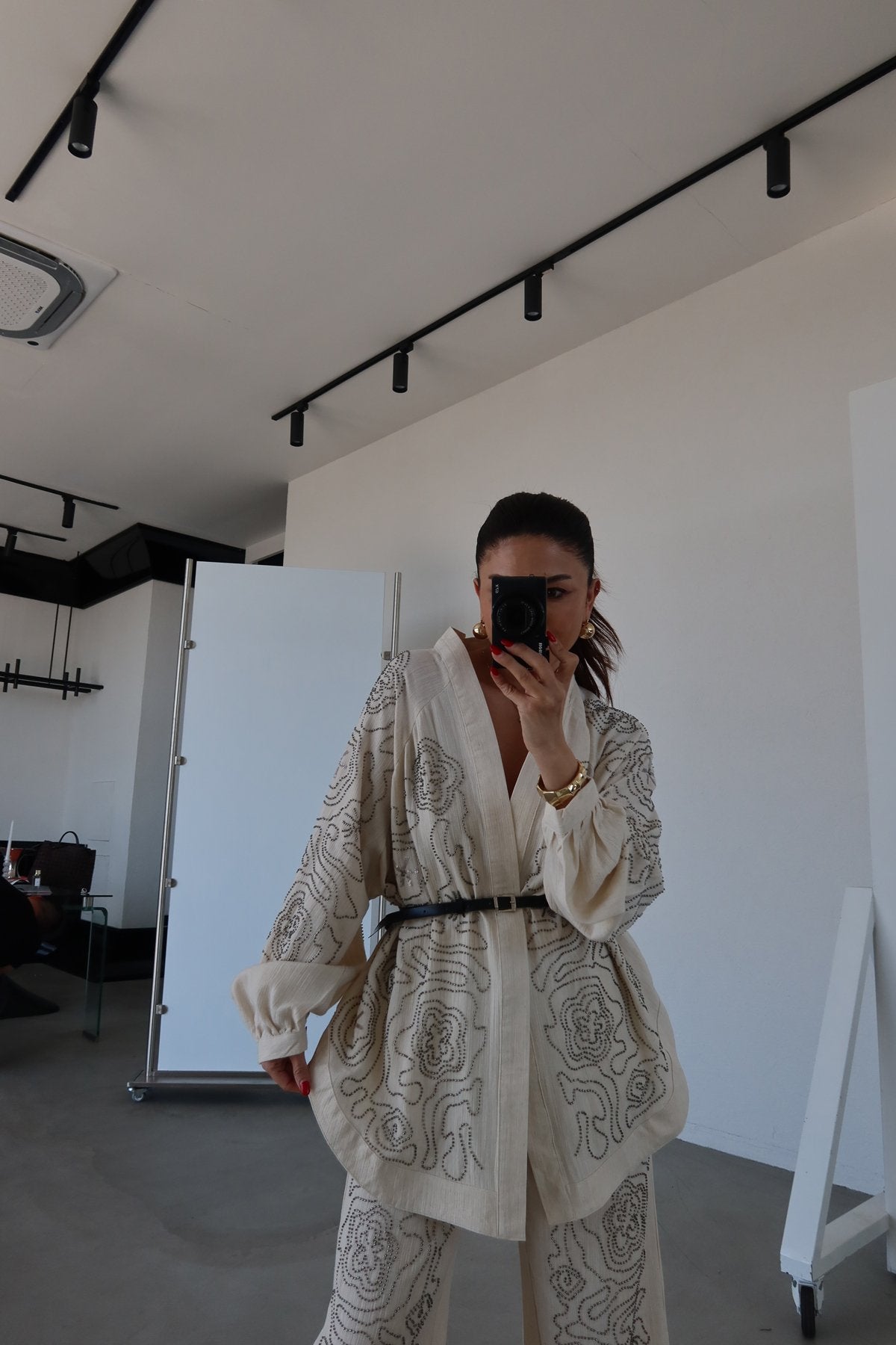 Studded kimono co-ord set