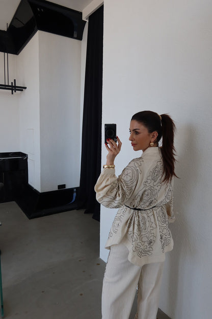 Studded kimono co-ord set