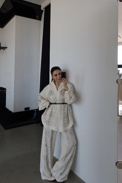 Studded kimono co-ord set