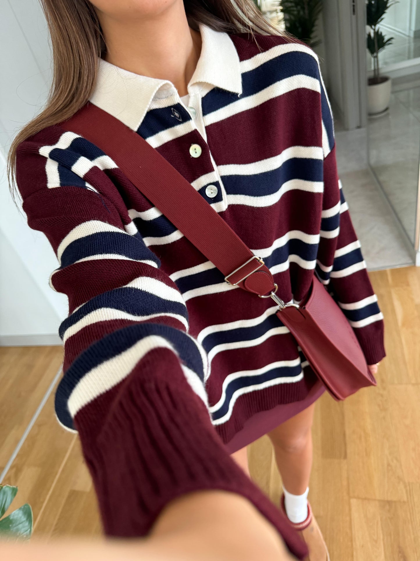 Striped knitted jumper