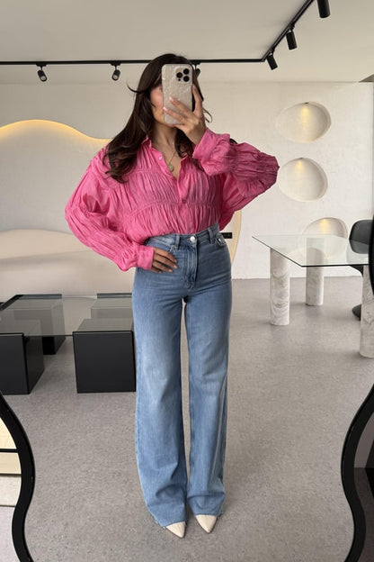 Wide leg strachey jeans
