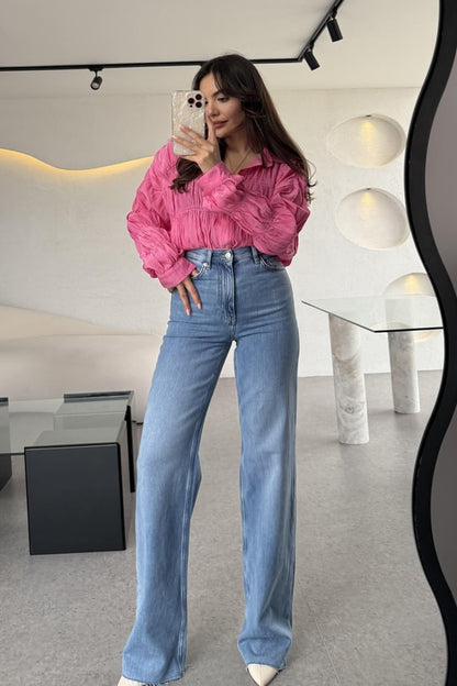 Wide leg strachey jeans