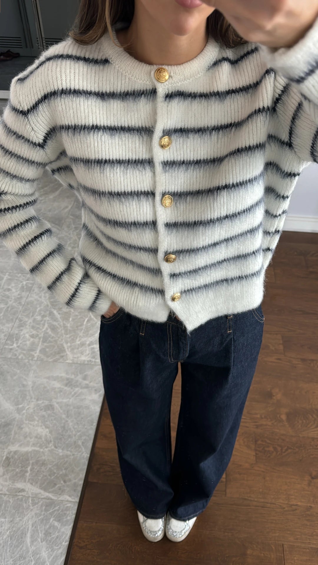 Striped mohair Cardigan