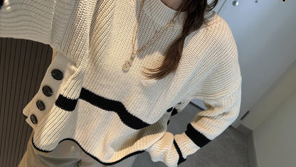 Knitted striped sweater