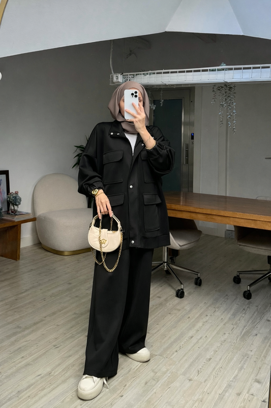 Mia Design Scuba oversized Set black