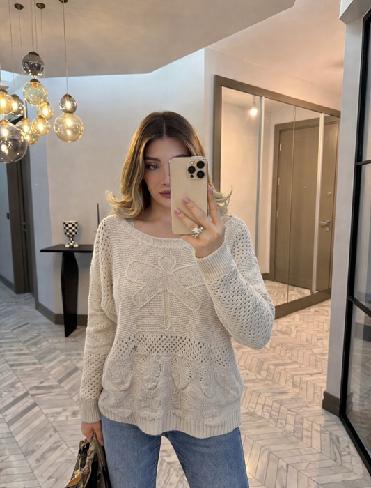 Crochet knitted blouse