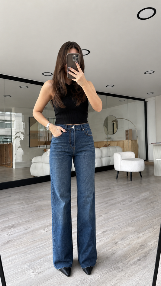 Zara wide leg Jean (stretchy)