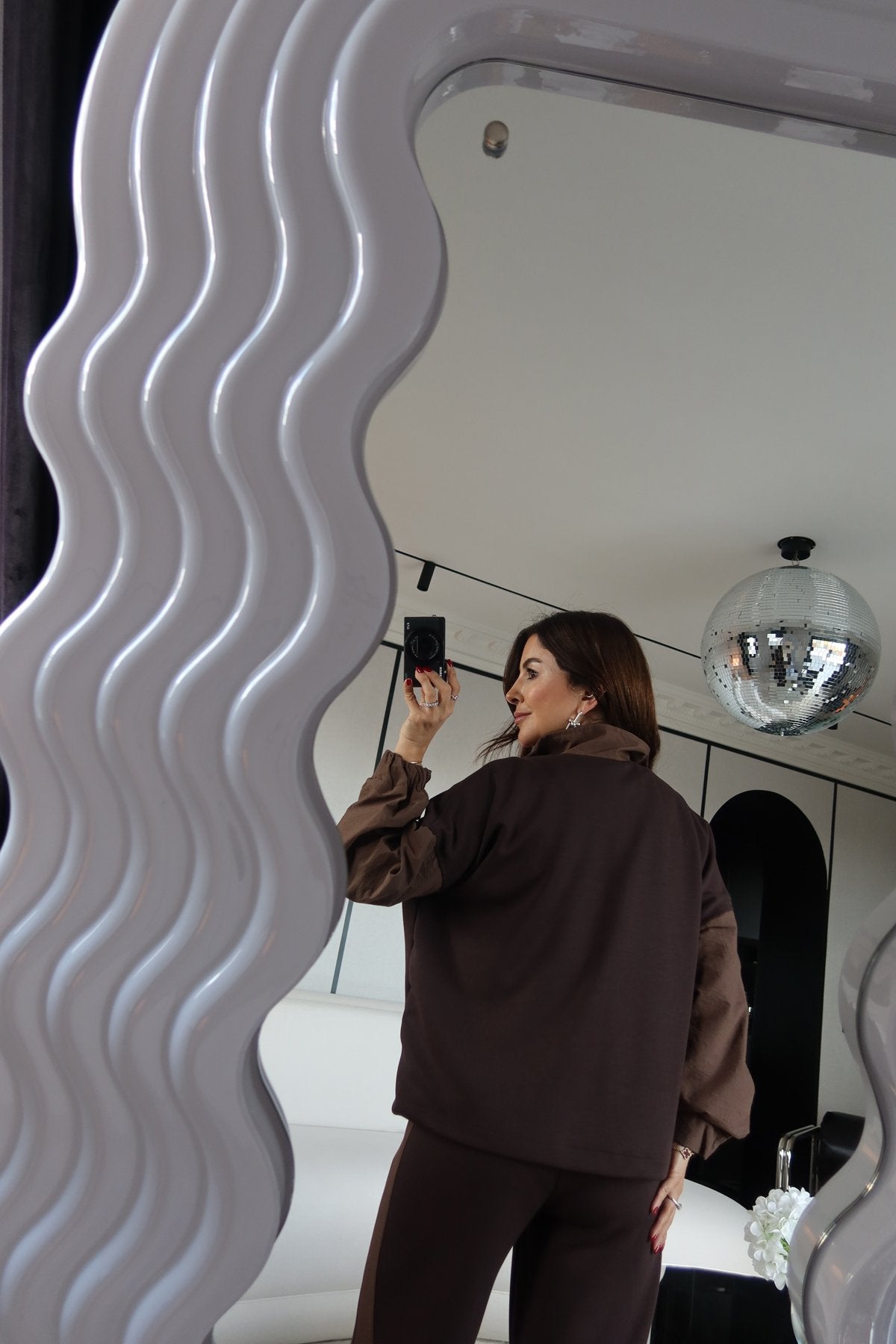 Oysho fabric with Parachute Detailed Suit brown