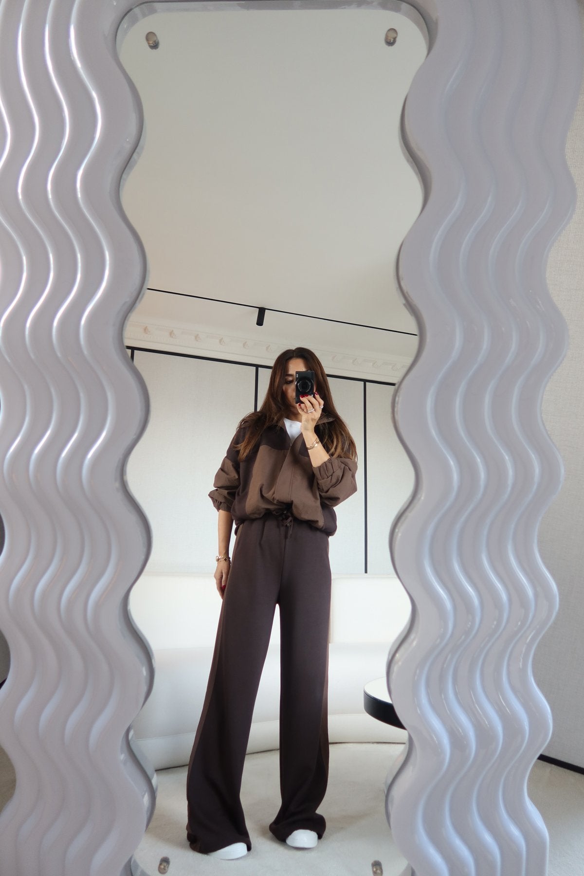 Oysho fabric with Parachute Detailed Suit brown