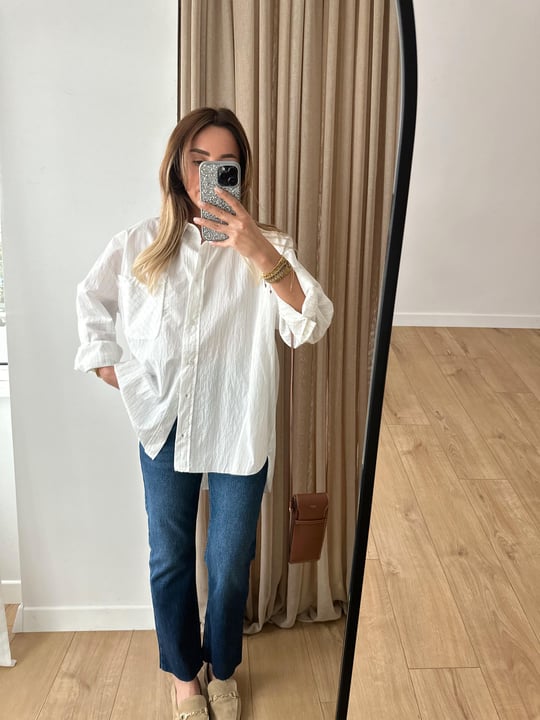 Oversized striped shirt