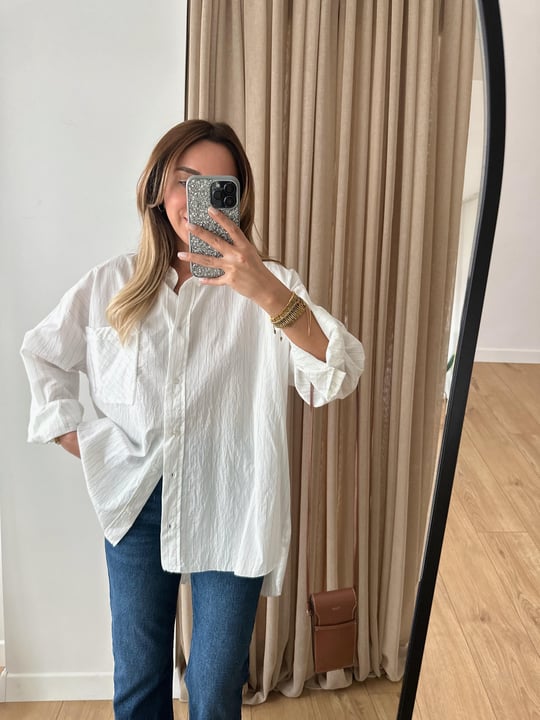 Oversized striped shirt