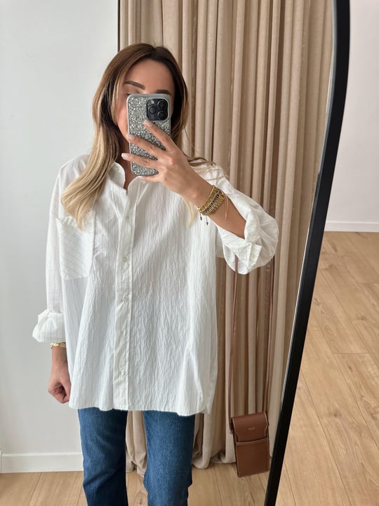 Oversized striped shirt