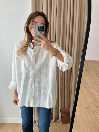 Oversized striped shirt