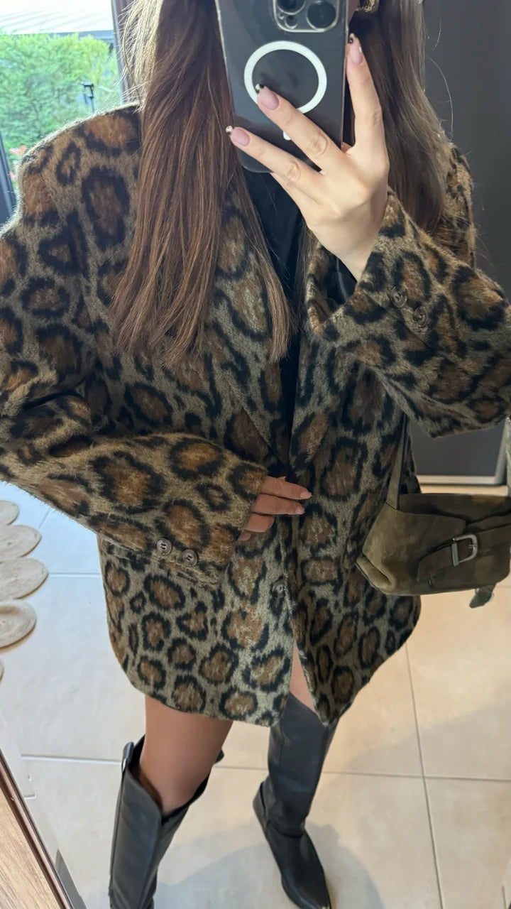 Tiger print blazer