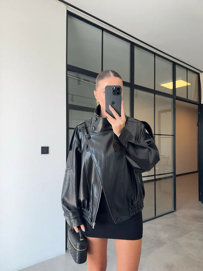 Zara model Faux Leather jacket