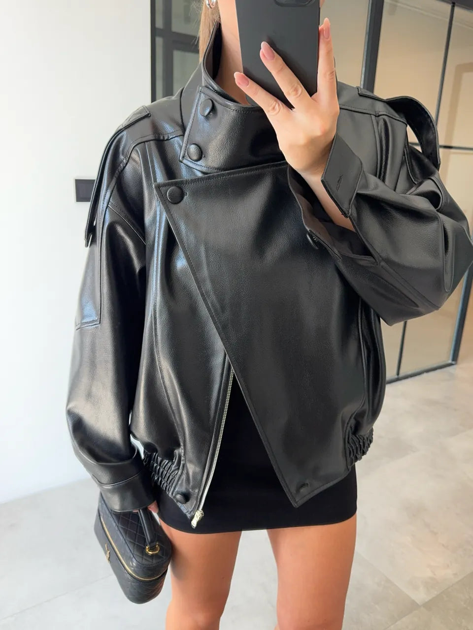 Zara model Faux Leather jacket