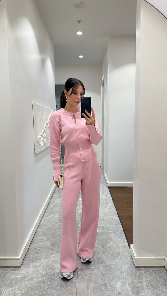 WAIST DETAIL TWO-PIECE KNITTED SET