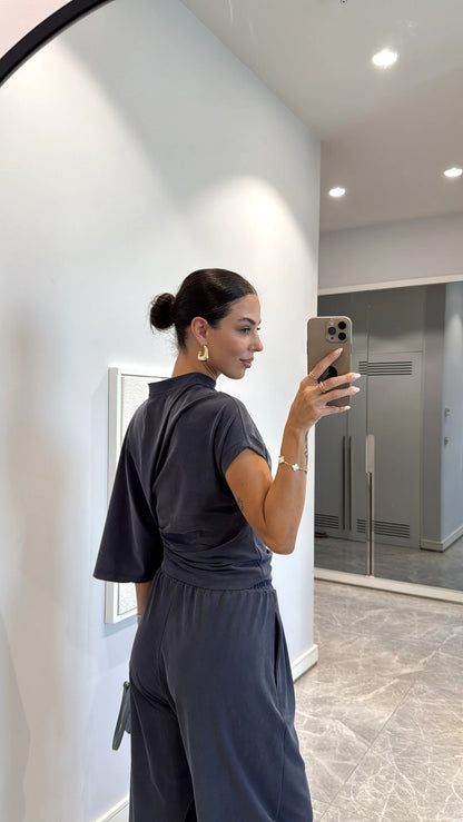 Two-Piece Set with Asymmetric Top