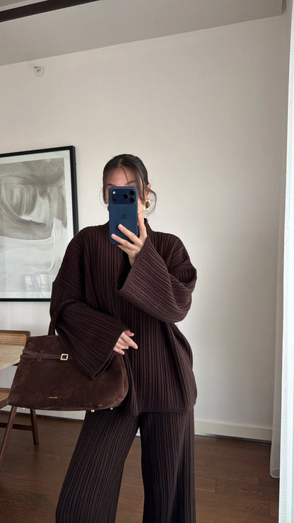 Round neck knitted Co-ord set