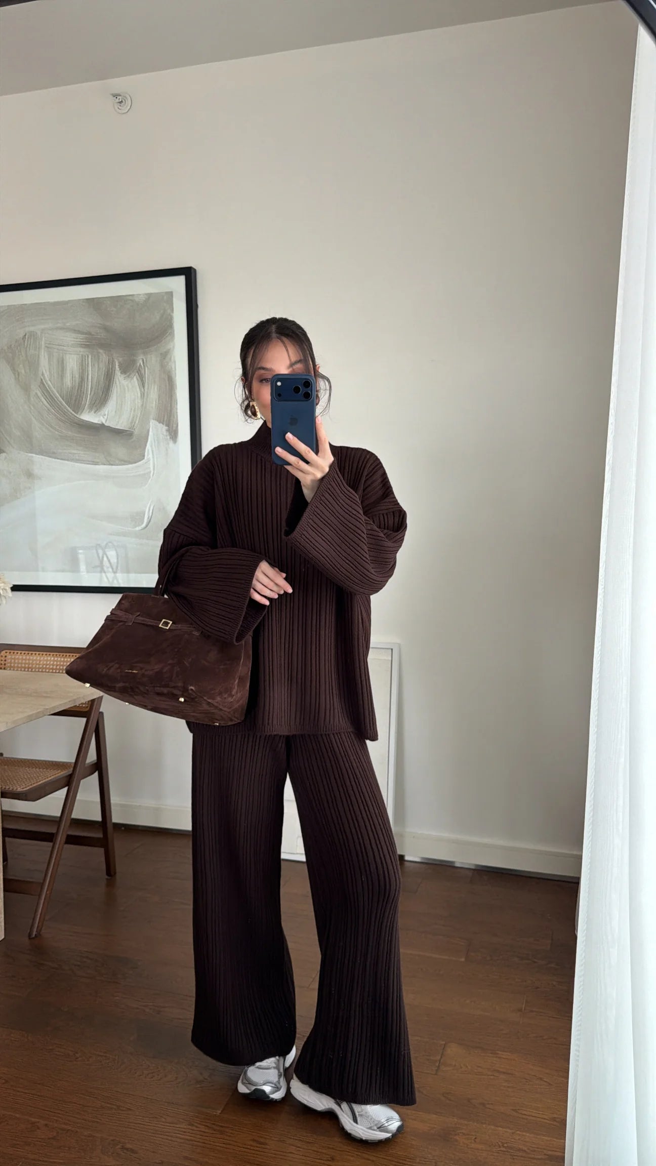 Round neck knitted Co-ord set