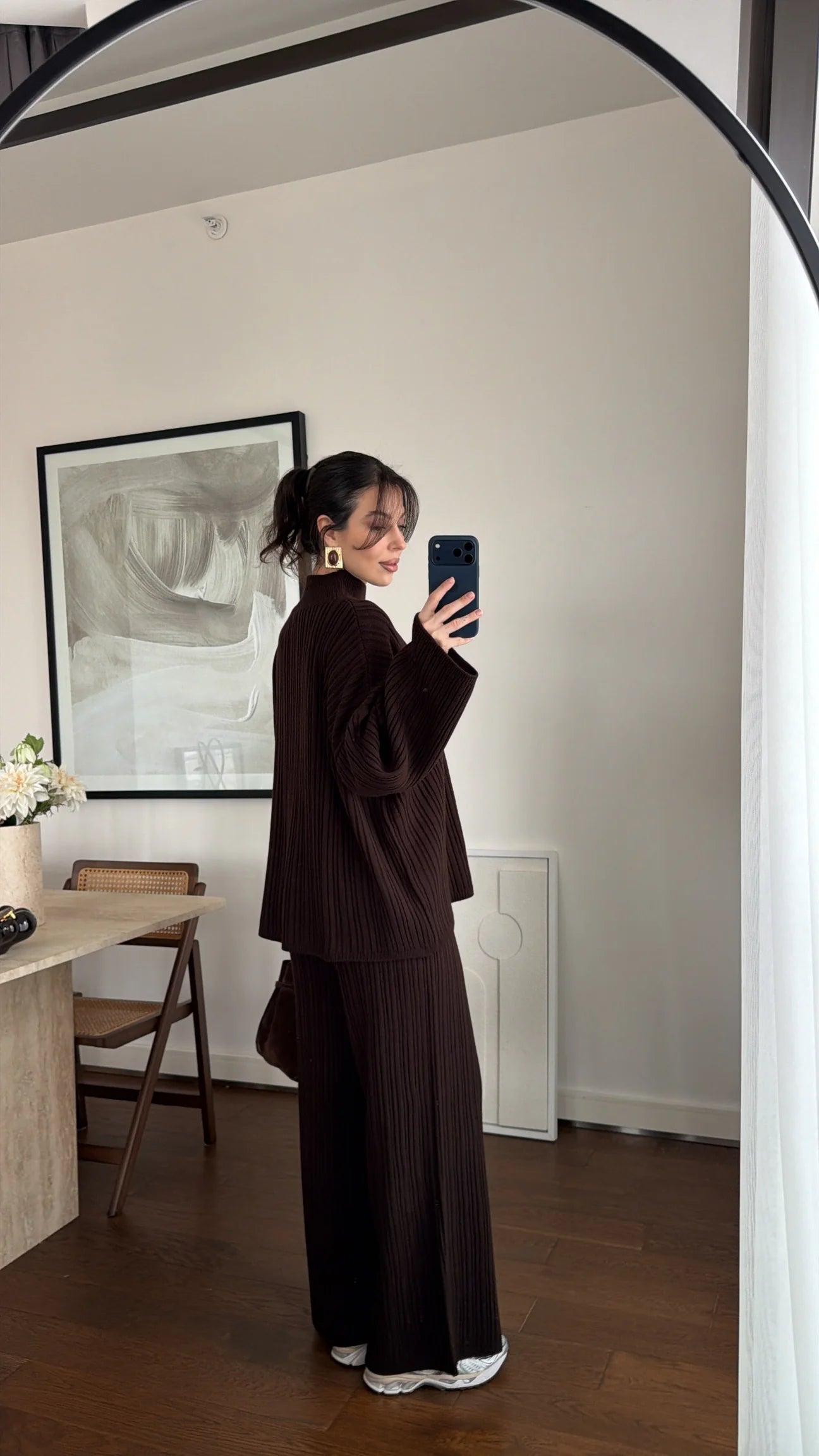 Round neck knitted Co-ord set