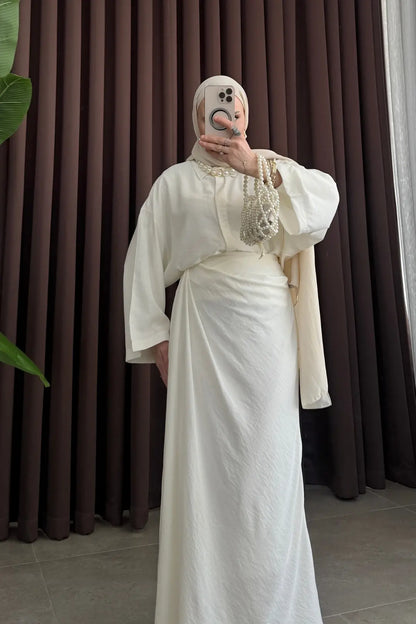 Zra Model Draped Skirt Set