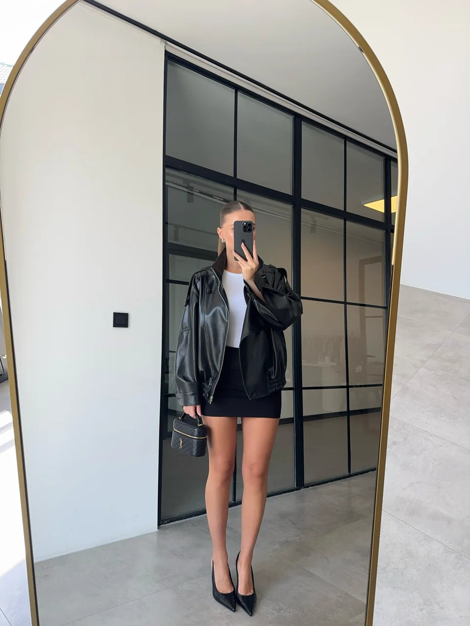 Zara model Faux Leather jacket