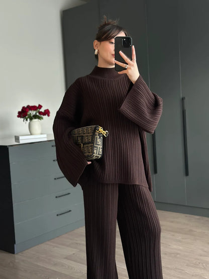 Round neck knitted Co-ord set